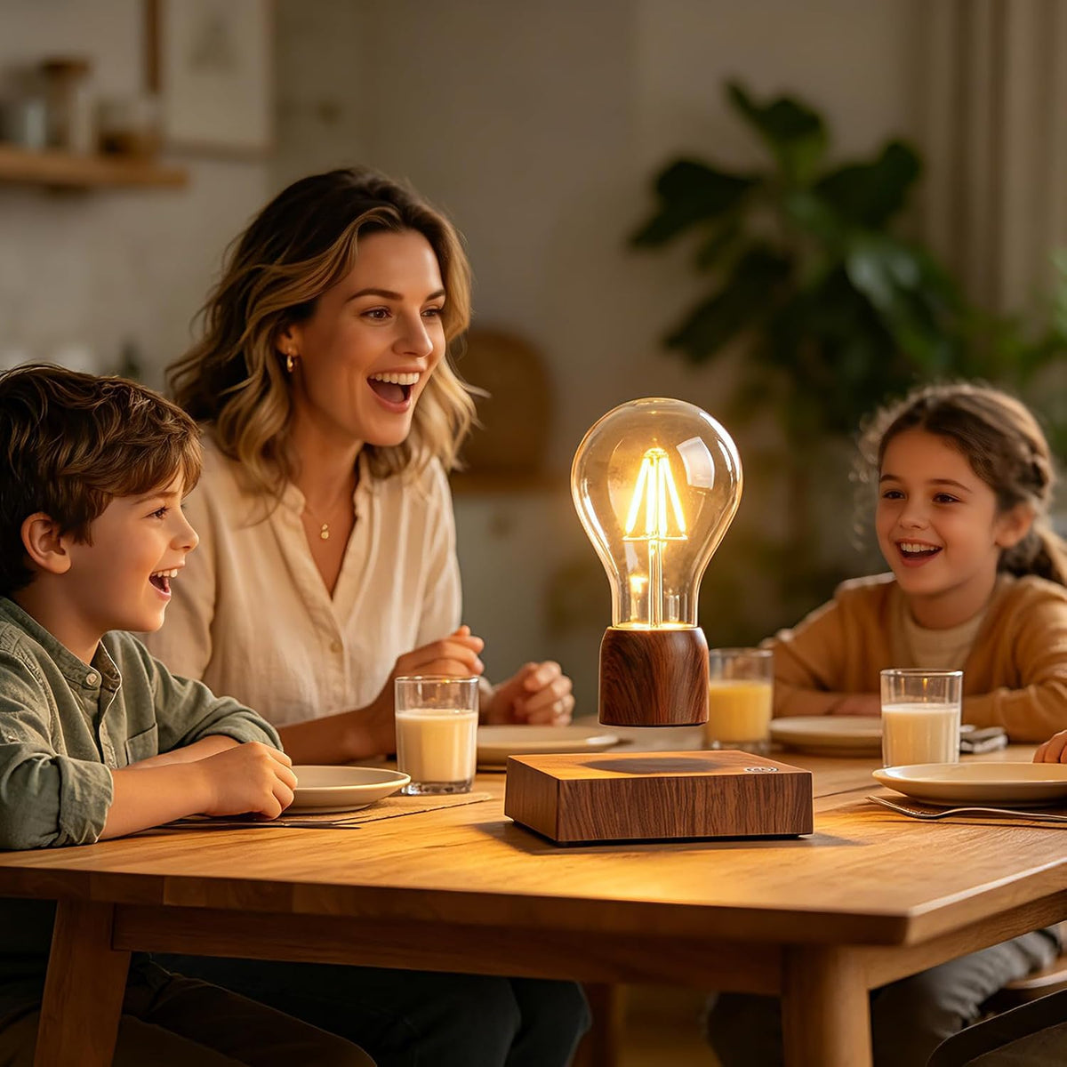 Magnetic Levitating Floating Wireless LED Light Bulb Desk Lamp for Unique Gifts, Room Decor, Night Light, Home Office Decor Desk Tech Toys
