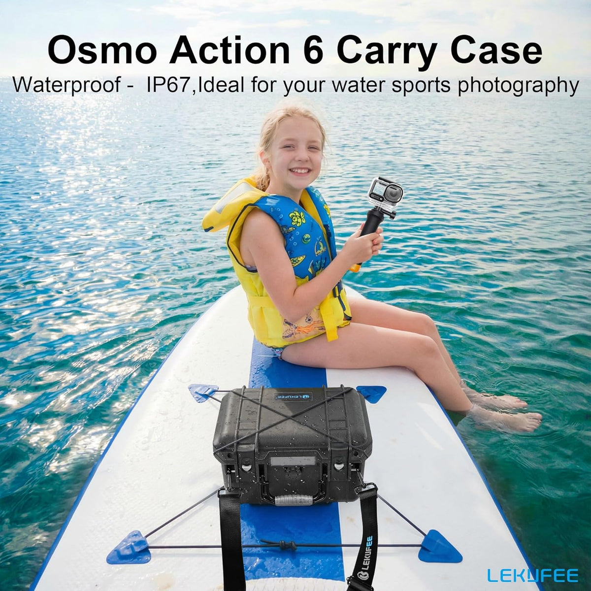 Waterproof Hard Case for DJI Osmo Action 6, Osmo Action 5 Pro/4/3 Camera,Adventure Combo,Standard Combo and More Accessories(Case Only)
