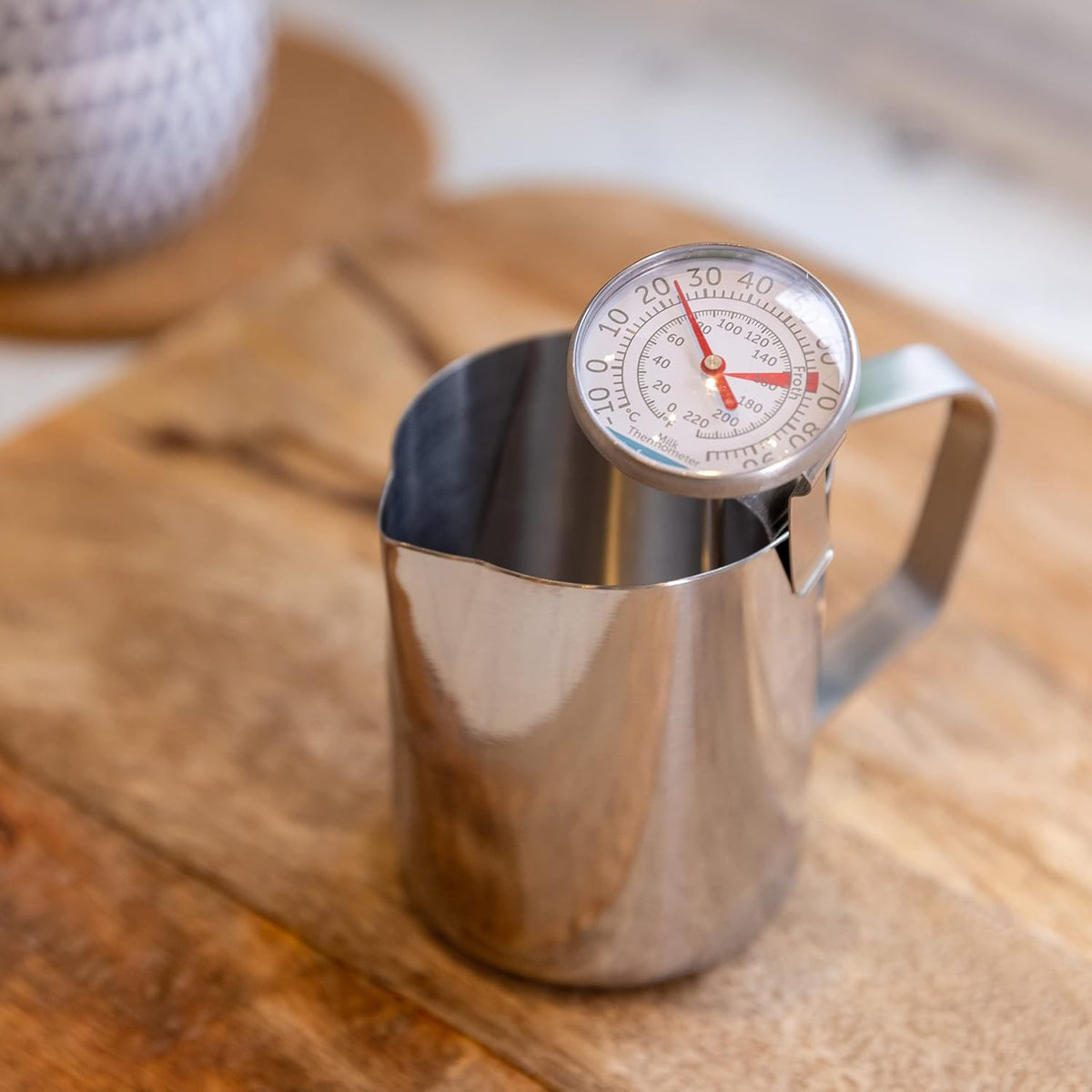 Milk Thermometer, Stainless Steel Kitchen Gadget, Silver