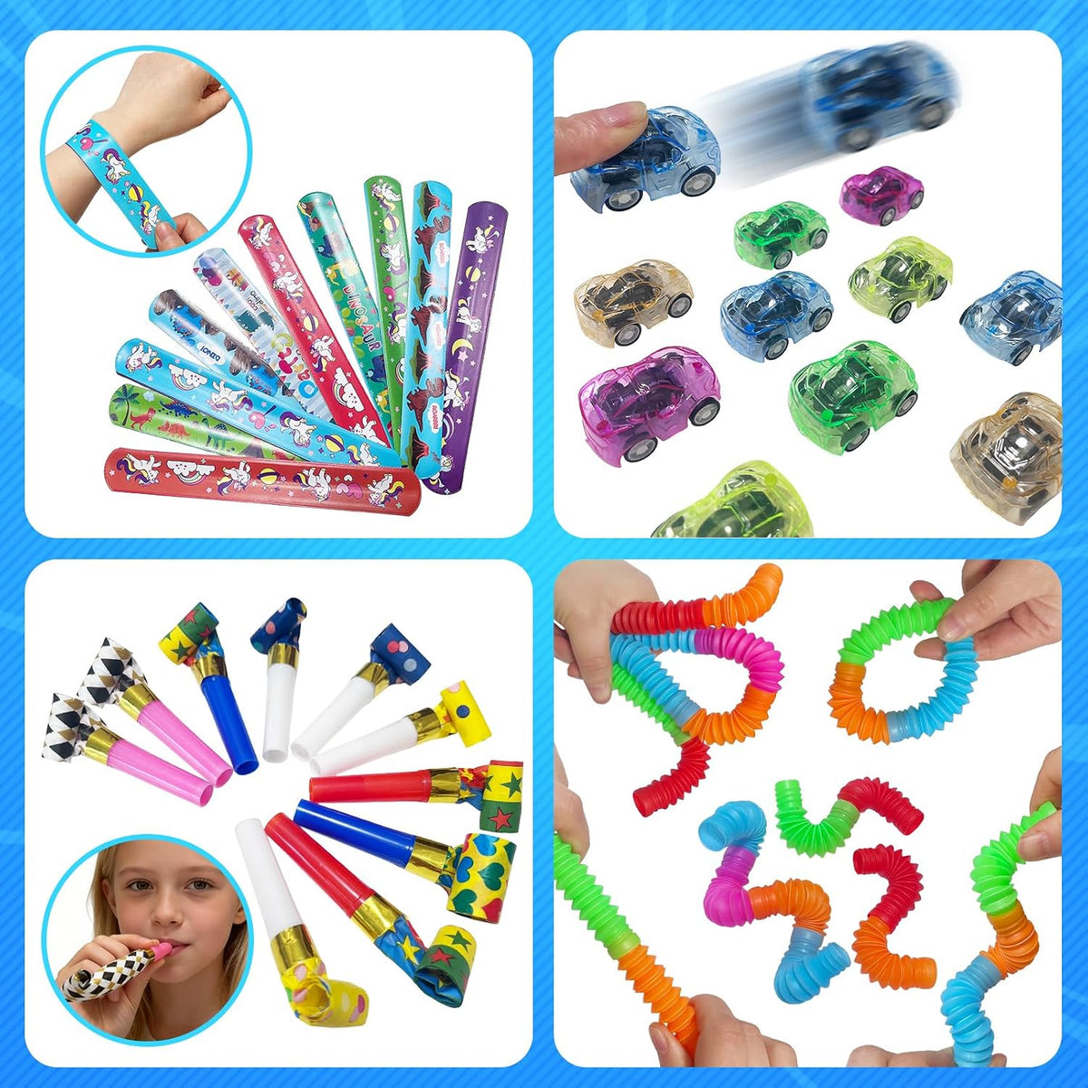 150PCS Party Bag Fillers for Kids, 140 Bulk Toys & 10 Party Favours Bags