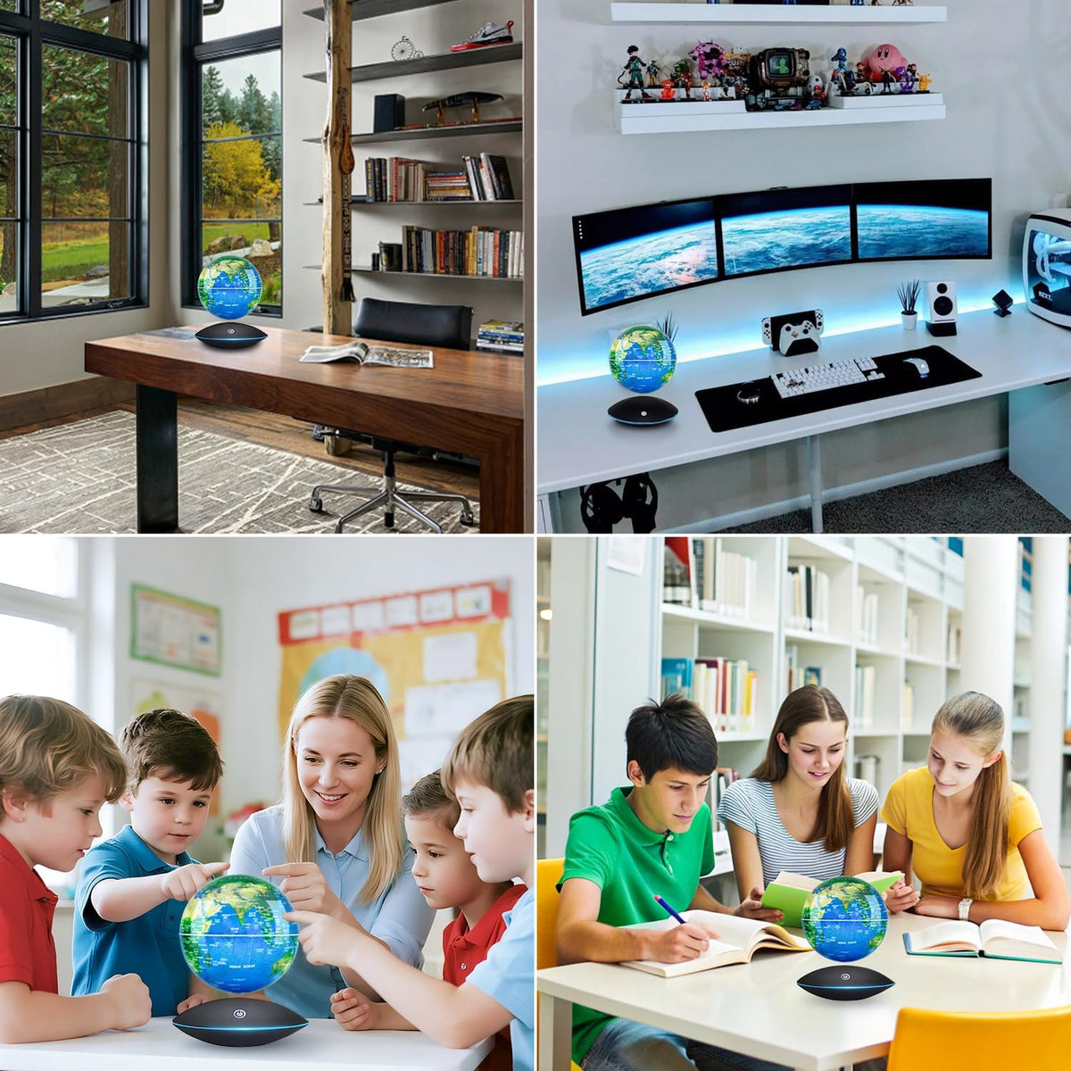 Magnetic Levitation Floating Globe, Rotating World Globe