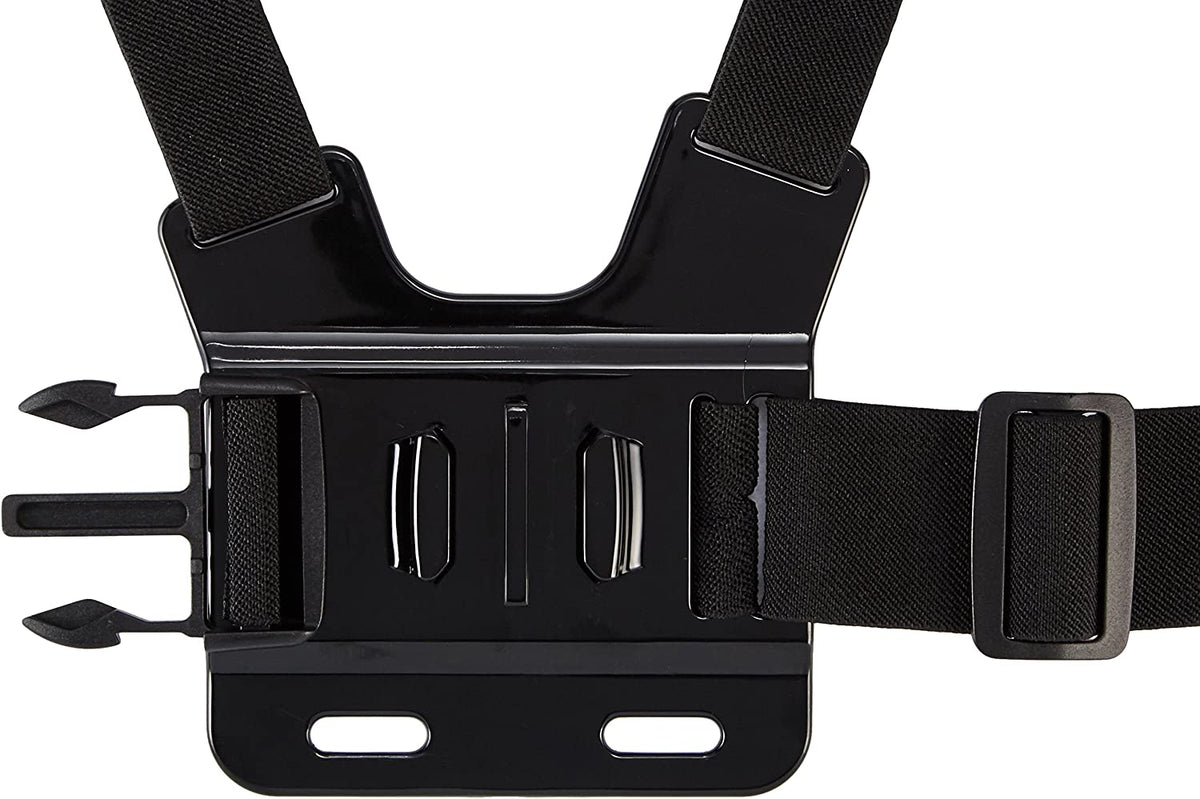 Adjustable Chest Mount Harness for Gopro and Action Cameras, Lightweight & Comfortable, Black