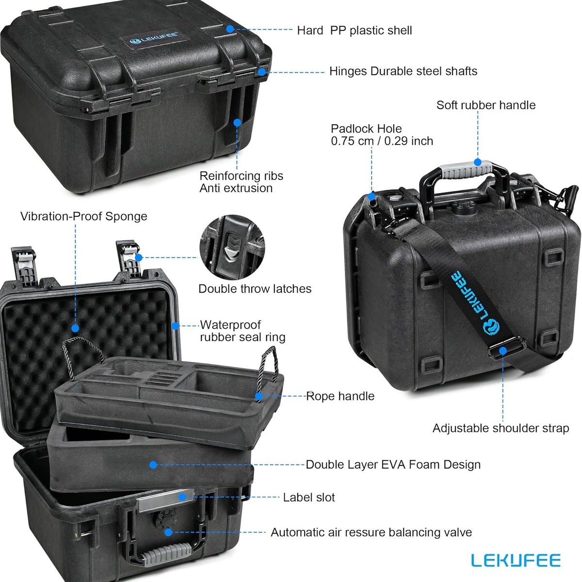 Waterproof Hard Case for DJI Osmo Action 6, Osmo Action 5 Pro/4/3 Camera,Adventure Combo,Standard Combo and More Accessories(Case Only)