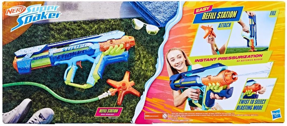 Super Soaker Power Drench XL Water Blaster, Water Blaster, Super Soaker, 1, Great for Outdoor Play, Multi-Color