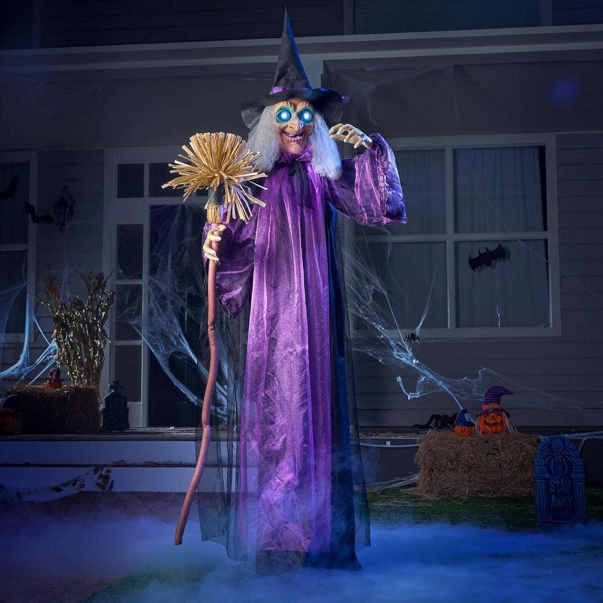 72 inch animatronic standing witch