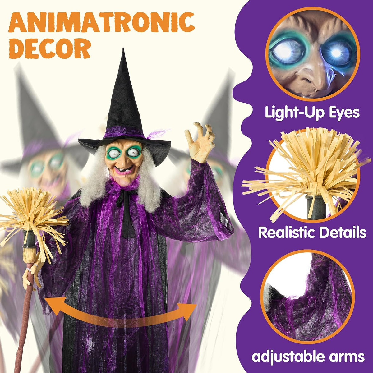 Animatronic witch detail