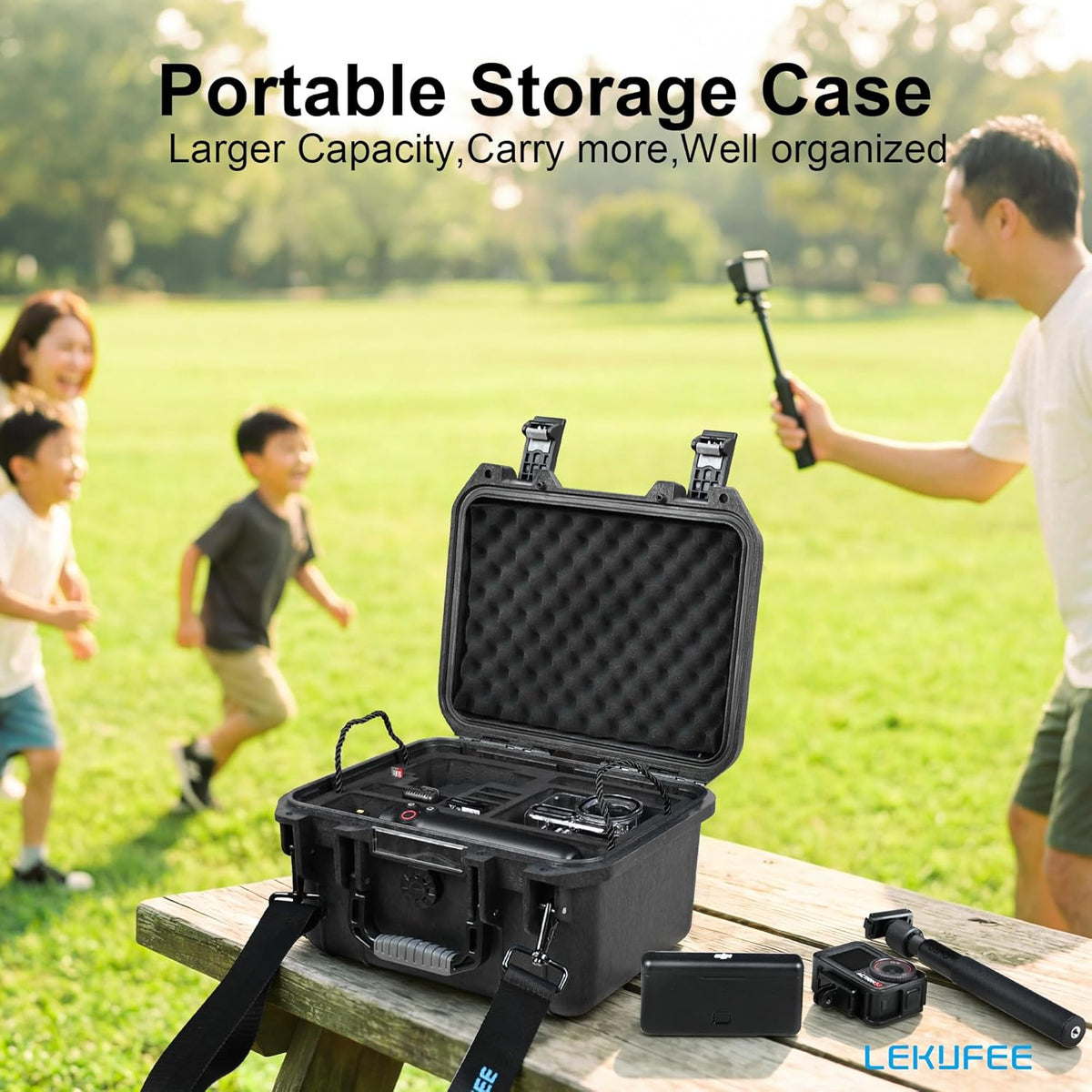 Waterproof Hard Case for DJI Osmo Action 6, Osmo Action 5 Pro/4/3 Camera,Adventure Combo,Standard Combo and More Accessories(Case Only)