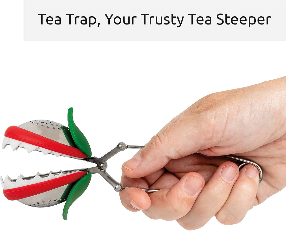 Tea Trap Infuser – Novelty Venus Fly Trap for Loose Leaf Tea, Bpa-Free Silicone & Stainless Steel, Dishwasher Safe, Fun Kitchen Gadget Gift