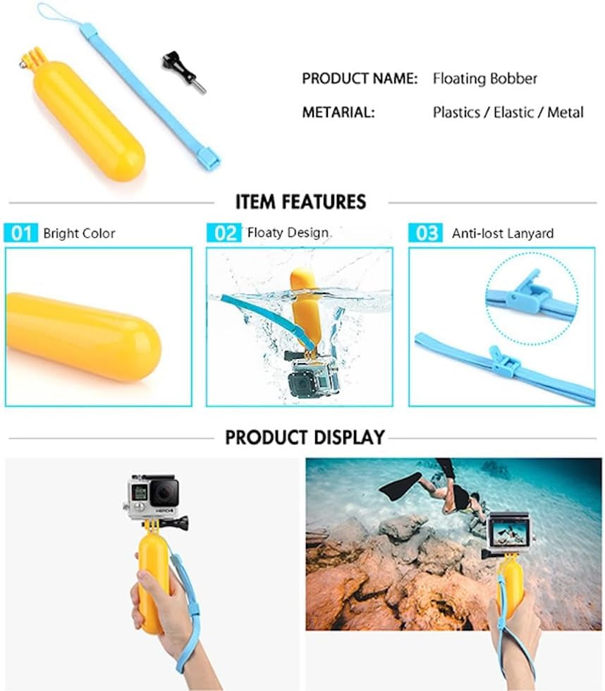 Extended 59 in 1 Action Camera Accessories Kit Compatible with Gopro Hero 13 & 9-12, DJI Osmo Action 2, 3, 4, Pro 5, Insta360 Ace Pro/Ace Pro 2 Akaso & Other Sports Cameras Durable Case
