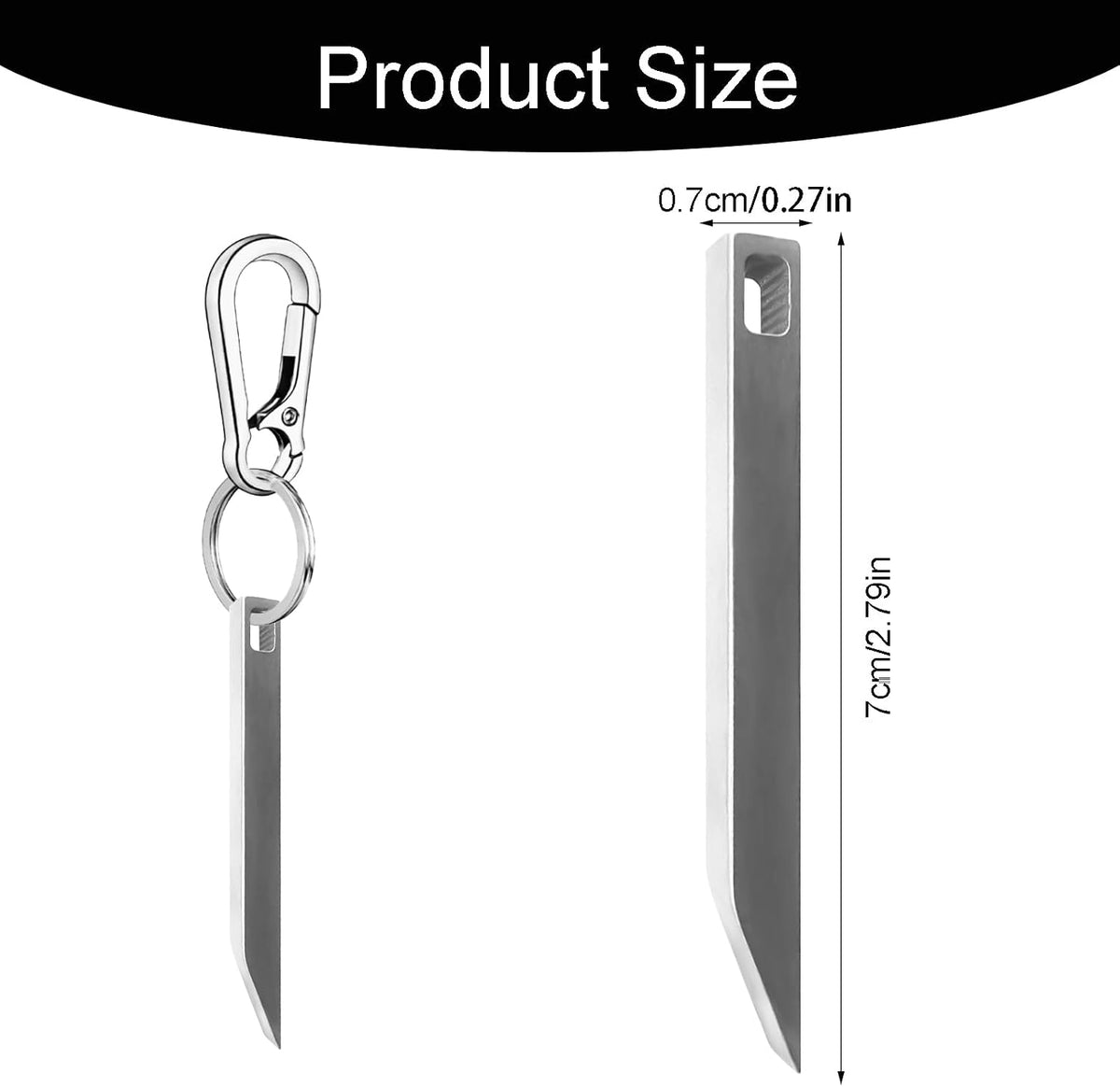 2 Pack EDC Stainless Steel Pry Bar for Every Day Carry Mini Portable Multitool, Bottle and Box Opener