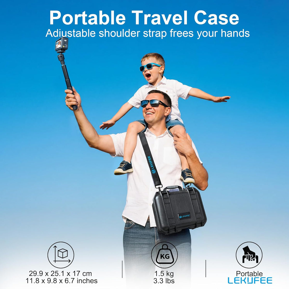 Waterproof Hard Case for DJI Osmo Action 6, Osmo Action 5 Pro/4/3 Camera,Adventure Combo,Standard Combo and More Accessories(Case Only)