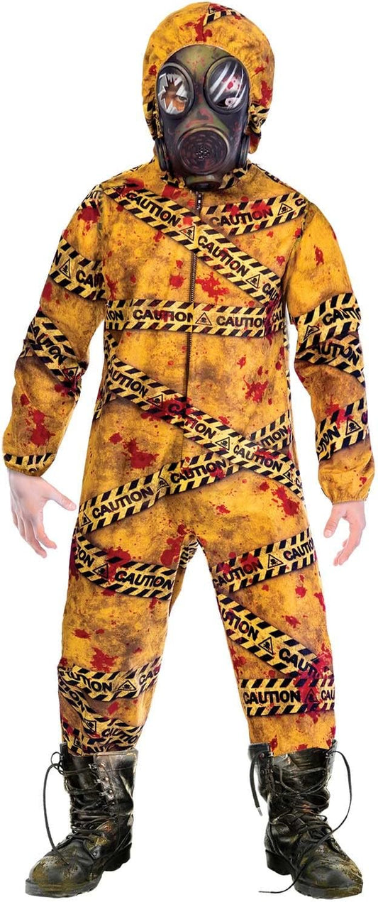 Childs Biohazard Zombie Halloween Fancy Dress Costume