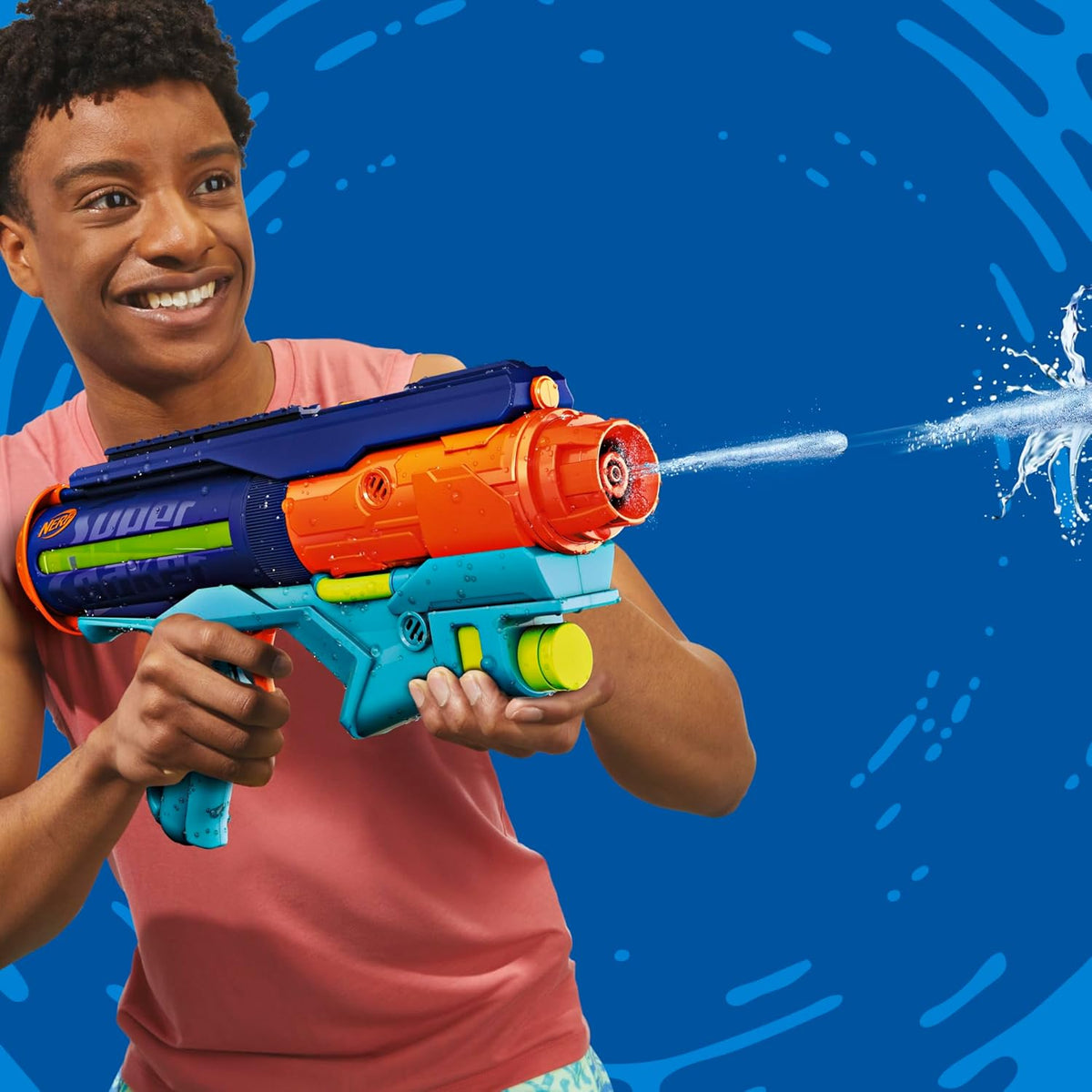 Super Soaker Power Drench Water Blaster, Water Blaster, Super Soaker, Summer Outdoor Toys, 1, Perfect for Kids, Multi-Color