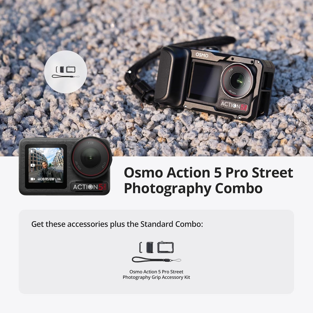 DJI Osmo Action 5 Pro Street Photography Combo, 4K Action Camera