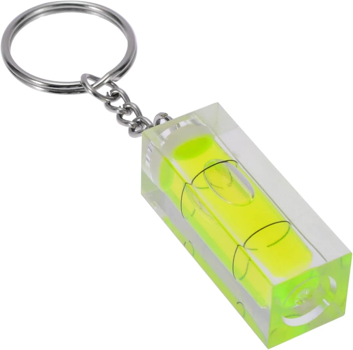 Mini Spirit Level Keychain – Pocket Novelty Keyring & Gadget Gift – Trades-Themed Charm for Builders, Diyers, Tradesmen, Engineers