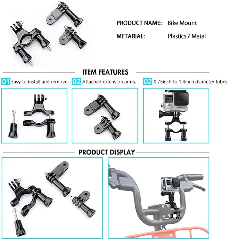 Extended 59 in 1 Action Camera Accessories Kit Compatible with Gopro Hero 13 & 9-12, DJI Osmo Action 2, 3, 4, Pro 5, Insta360 Ace Pro/Ace Pro 2 Akaso & Other Sports Cameras Durable Case