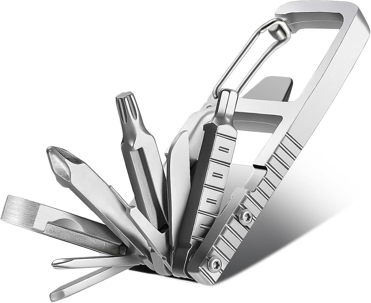 12-In-1 Stainless Steel Multitool Keychain