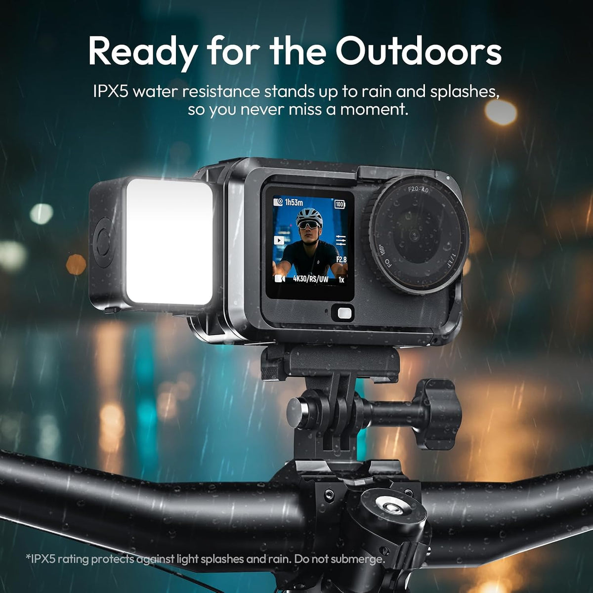 LM24 Vlogging Light for DJI Osmo Nano/Osmo Action 6, Waterproof Magnetic Mini LED Action Camera Video Light Accessories, Quick Release Photography LED Fill Light for Vlog Selfie Video Recording