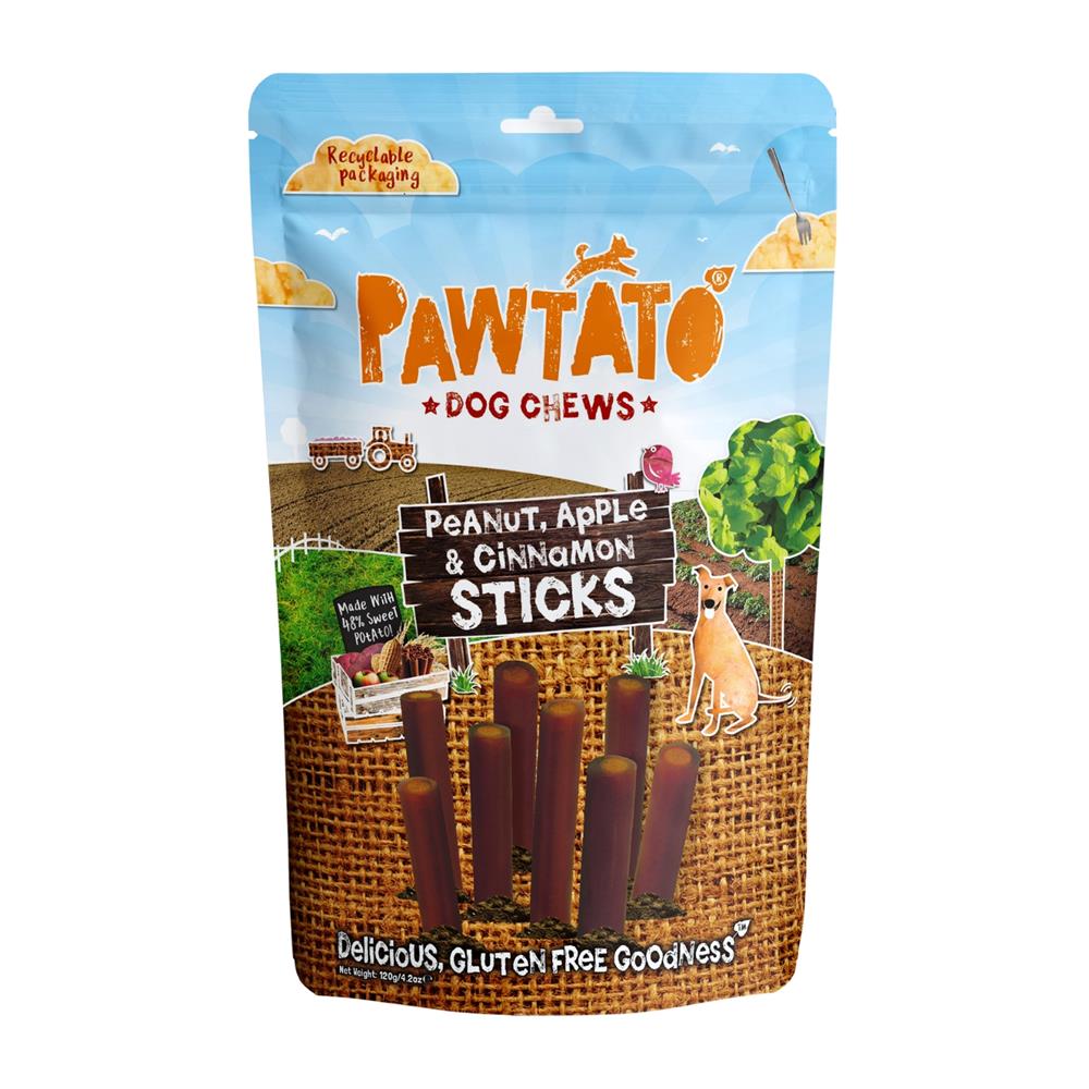 Benevo Pawtato Chews Peanut Apple & Cinnamon 120g