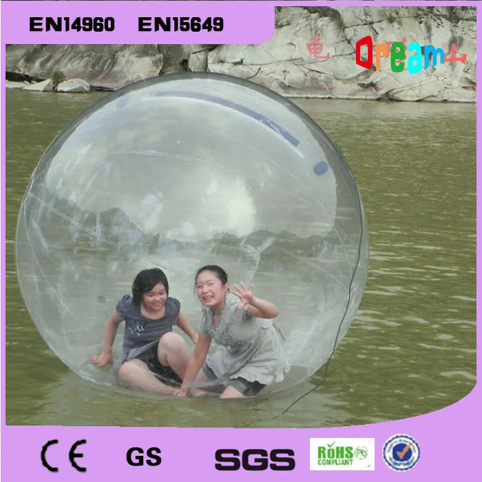 2.0m Dia Clear Inflatable Water Walking Ball Water Balloon Zorb Ball Walking On Water Walk Ball Water Ball