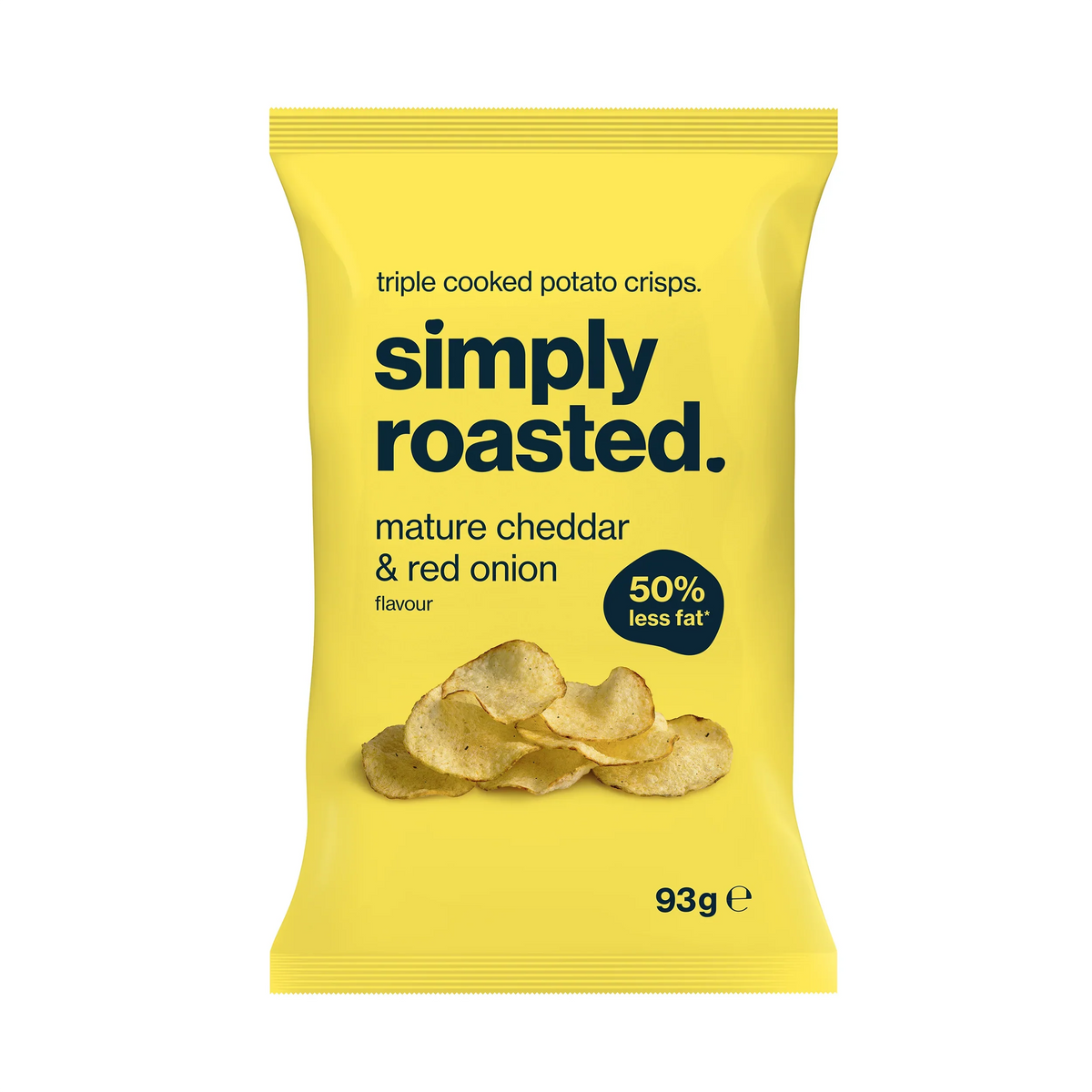 Simply Roasted Mature Cheddar & Red Onion Crisps 93g