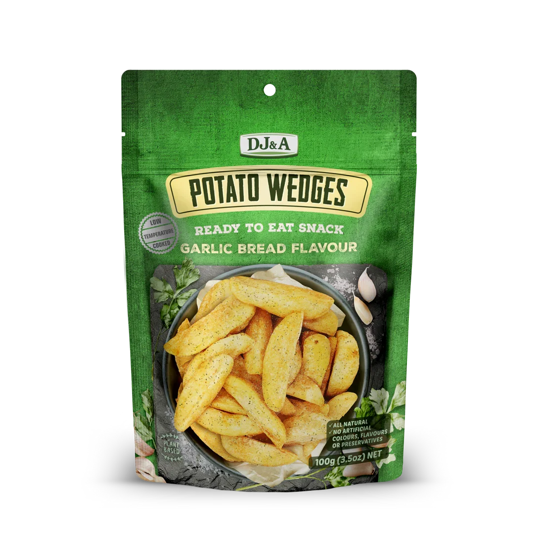 DJ&A Potato Wedges Garlic Bread Flavour 100g