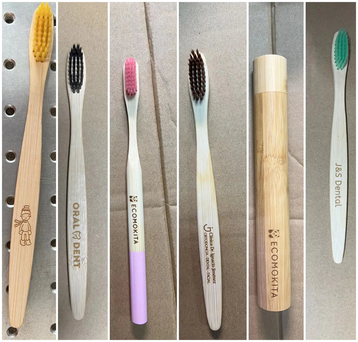 50/100Pcs Customisable Logo Soft Bristle Bamboo Toothbrush Eco Friendly Wood Tooth Brushes Traveling Teeth Care Tools for Adults