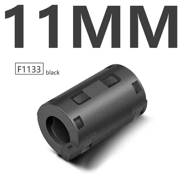 20/100 PCS Black Snap Magnetic Ring Ferrite Filter For Cable Shield EMC Inner Diameter 3.5MM 5/7/9/11/13/15MM Degaussing Filter