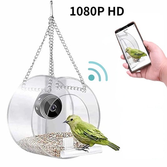 Birdsong on Demand – Smart Acrylic Bird Feeder with 1080P Camera for Gentle Garden Encounters