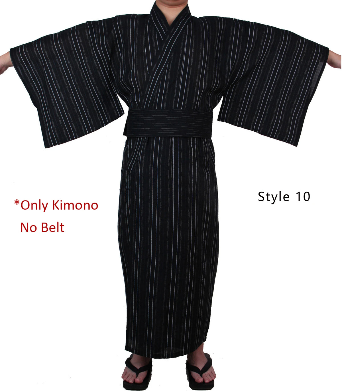 Japanese Traditional Samurai Kimono For Men Yukata Bathing Robe Hekoobi Loose Style Sauna Wear Homewear Belt Long Gown Cotton