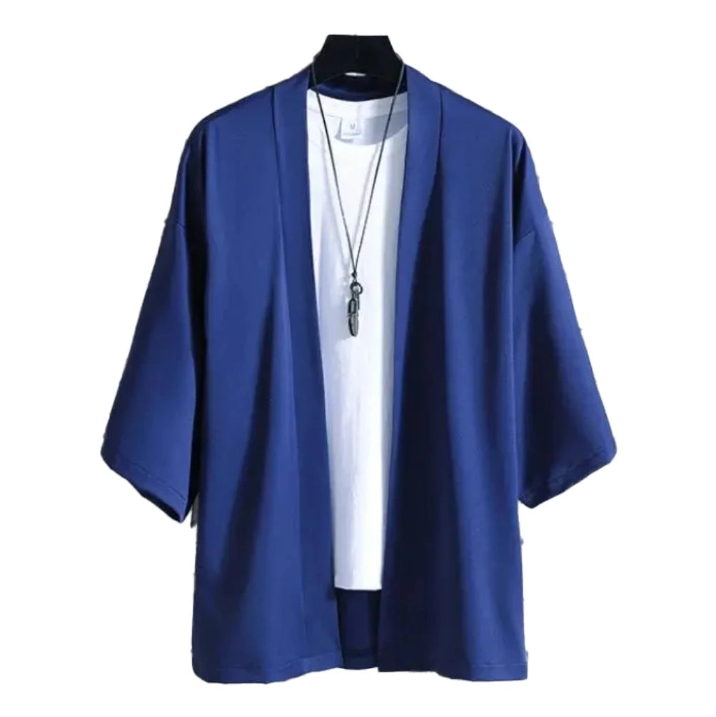 Black Samurai Clothing Japanese Style Cosplay Kimonos Shirt Traditional Haori for Women Men Harajuku Fashion Cardigan Yukata