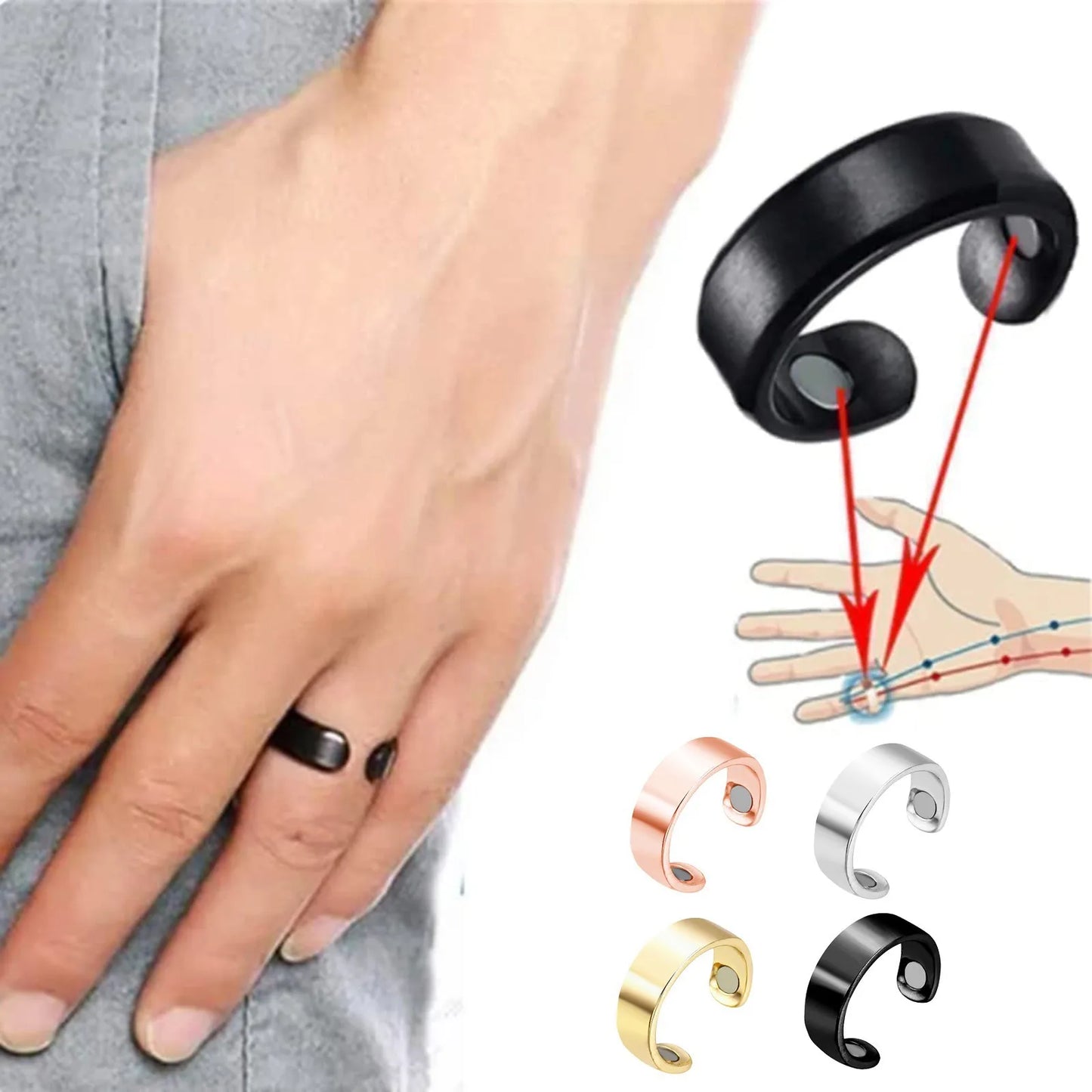 Balance in Every Beat – Magnetic Tourmaline Energy Ring That Grounds, Glows, and Guides