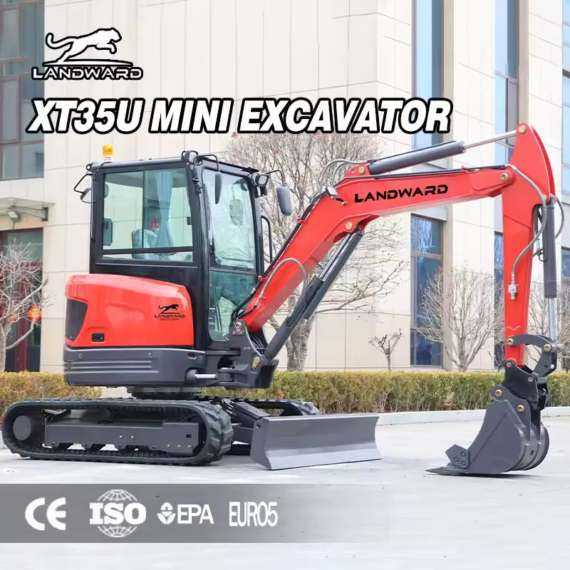 Factory Direct Sales 2.5 Ton Mini Hydraulic Excavator High Quality Digging Machine 3.5 Ton Small Crawler Digger Euro 5 Customize