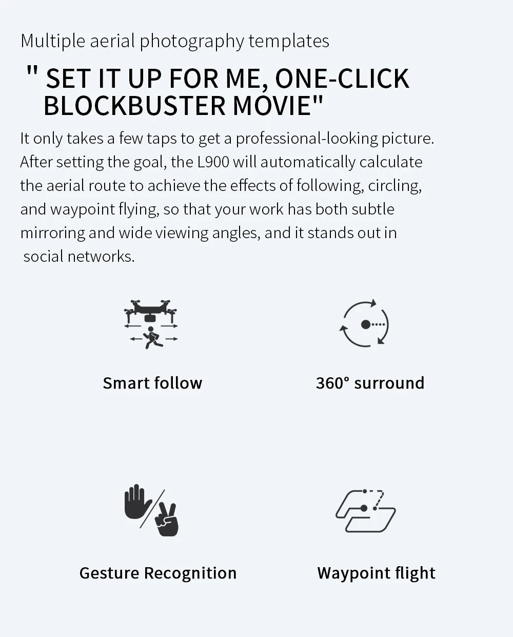 Master the Sky – L900 Pro 4K GPS Drone with Dual Cameras, 5G Real-Time View & 1.2KM Freedom to Roam