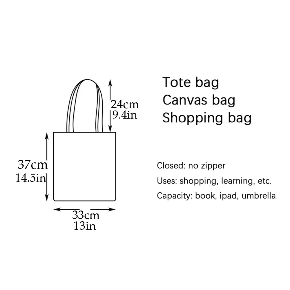 Yayoi Kusama Art Shopping Bags for Women Both Sided Japanese Abstract Casual Shopper Bag Lady Canvas Tote Travel Handbags