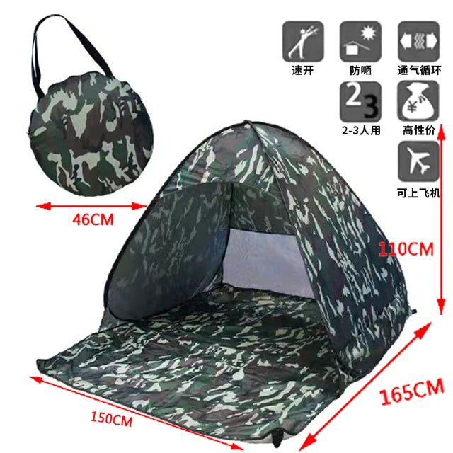 Hot Sale Quick Automatic Beach Tent Outdoor Beach Shade Sun Shelter Tent UPF50+ Portable Beach Canopy For Camping Fishing
