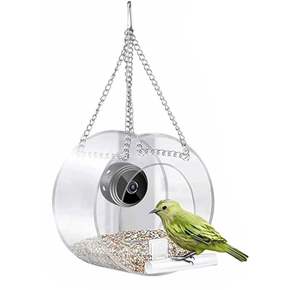 Birdsong on Demand – Smart Acrylic Bird Feeder with 1080P Camera for Gentle Garden Encounters