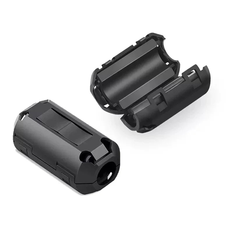 20/100 PCS Black Snap Magnetic Ring Ferrite Filter For Cable Shield EMC Inner Diameter 3.5MM 5/7/9/11/13/15MM Degaussing Filter