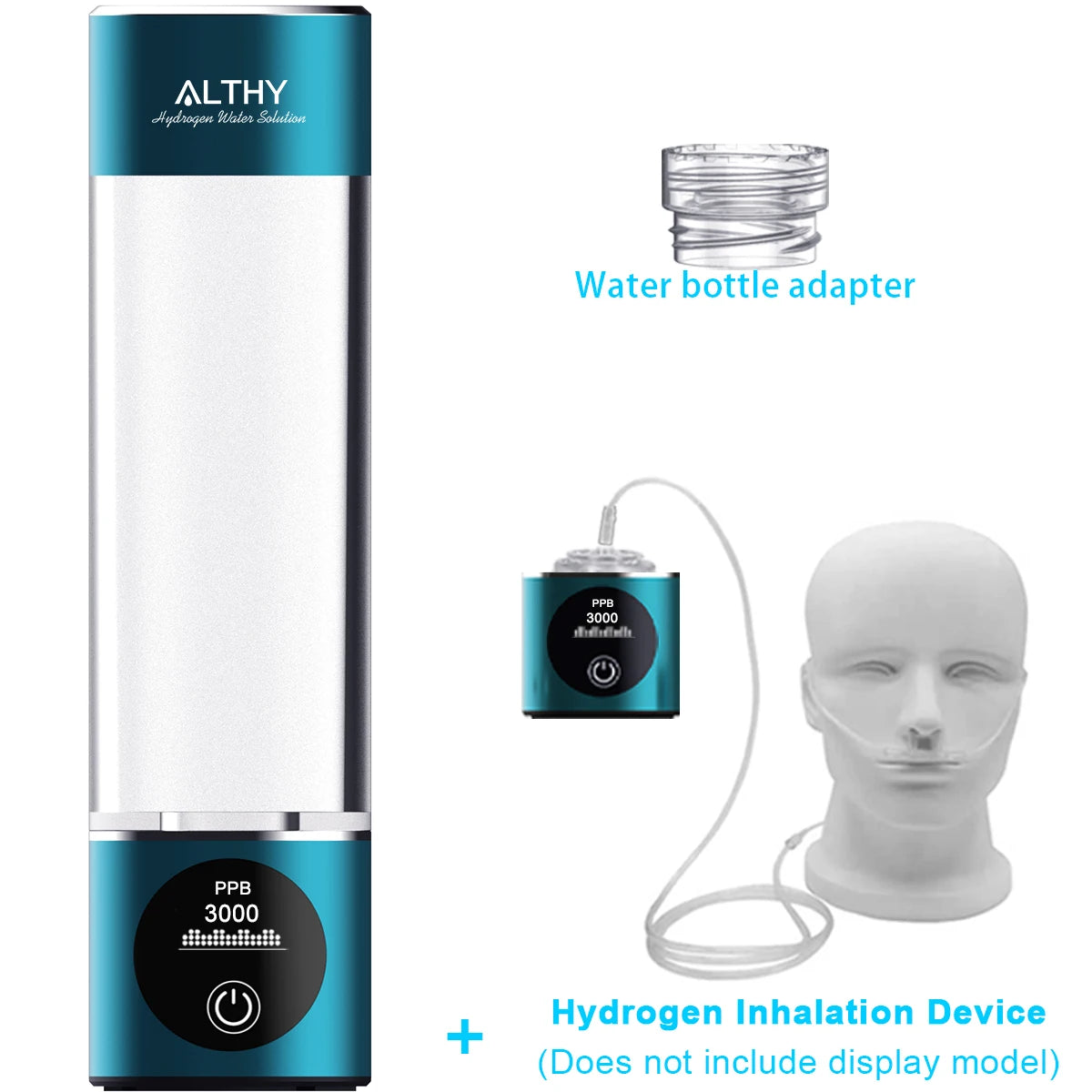 Unleash the Power of Hydrogen: ALTHY Premium Hydrogen Water Bottle with Breathing Inhalation Adapter