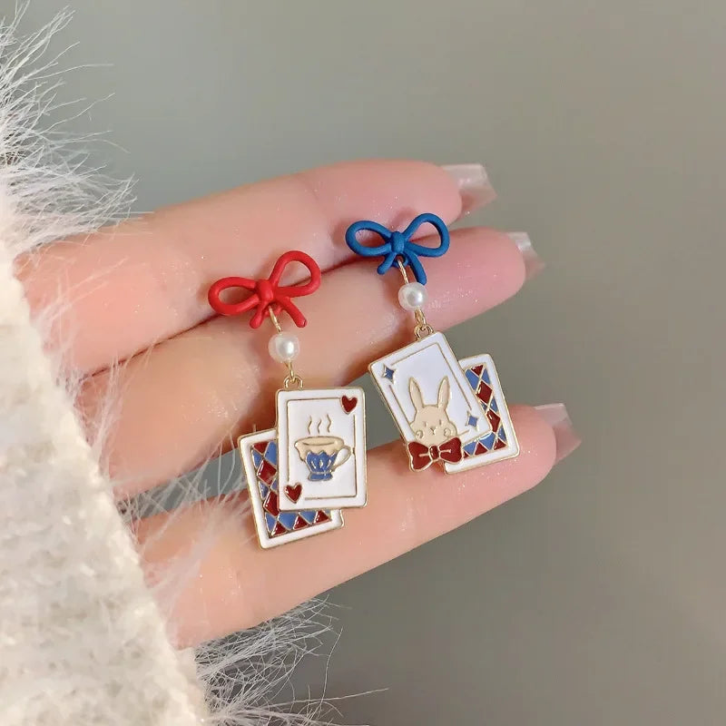 Pour a Little Joy into Your Day – Asymmetric Teacup Kitten Tassel Earrings for Playful Charm That Warms the Heart
