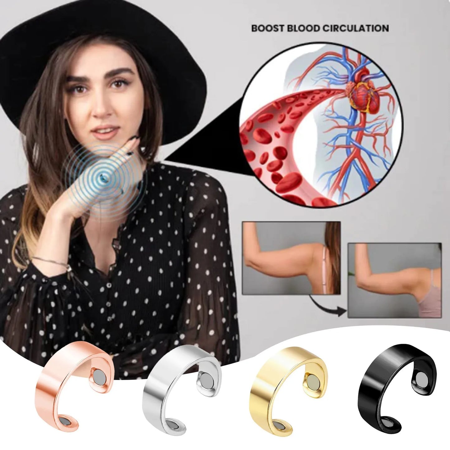 Balance in Every Beat – Magnetic Tourmaline Energy Ring That Grounds, Glows, and Guides