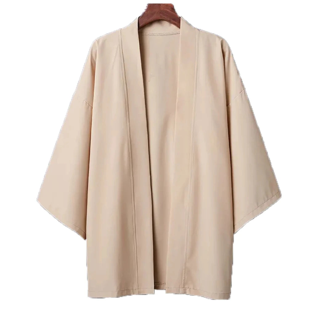 Black Samurai Clothing Japanese Style Cosplay Kimonos Shirt Traditional Haori for Women Men Harajuku Fashion Cardigan Yukata