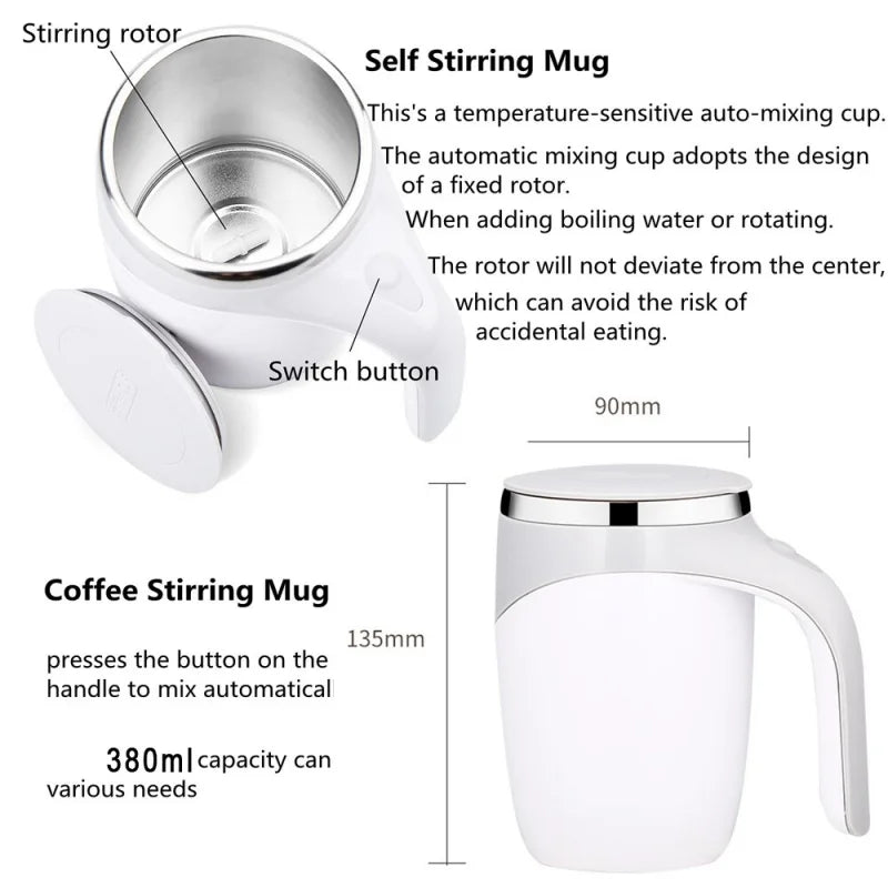 Stir Up Convenience: The USB Rechargeable Self-Stirring Magnetic Mug