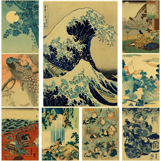 Echoes of Old Japan — Vintage Mount Fuji & Great Wave Art Prints