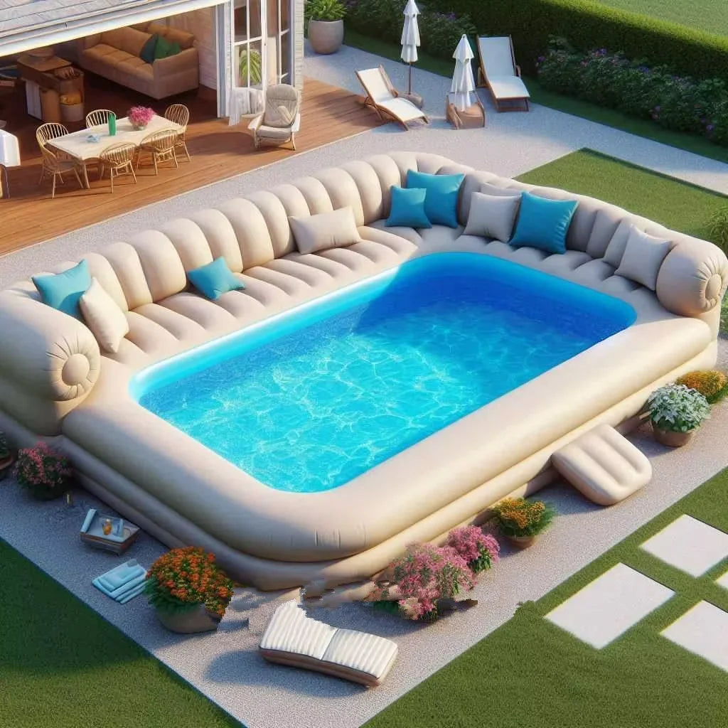 Lounge in Liquid Luxury – Inflatable Swimming Pool Sofa That Turns Any Garden into a Summer Sanctuary
