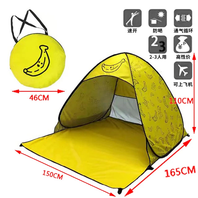 Hot Sale Quick Automatic Beach Tent Outdoor Beach Shade Sun Shelter Tent UPF50+ Portable Beach Canopy For Camping Fishing