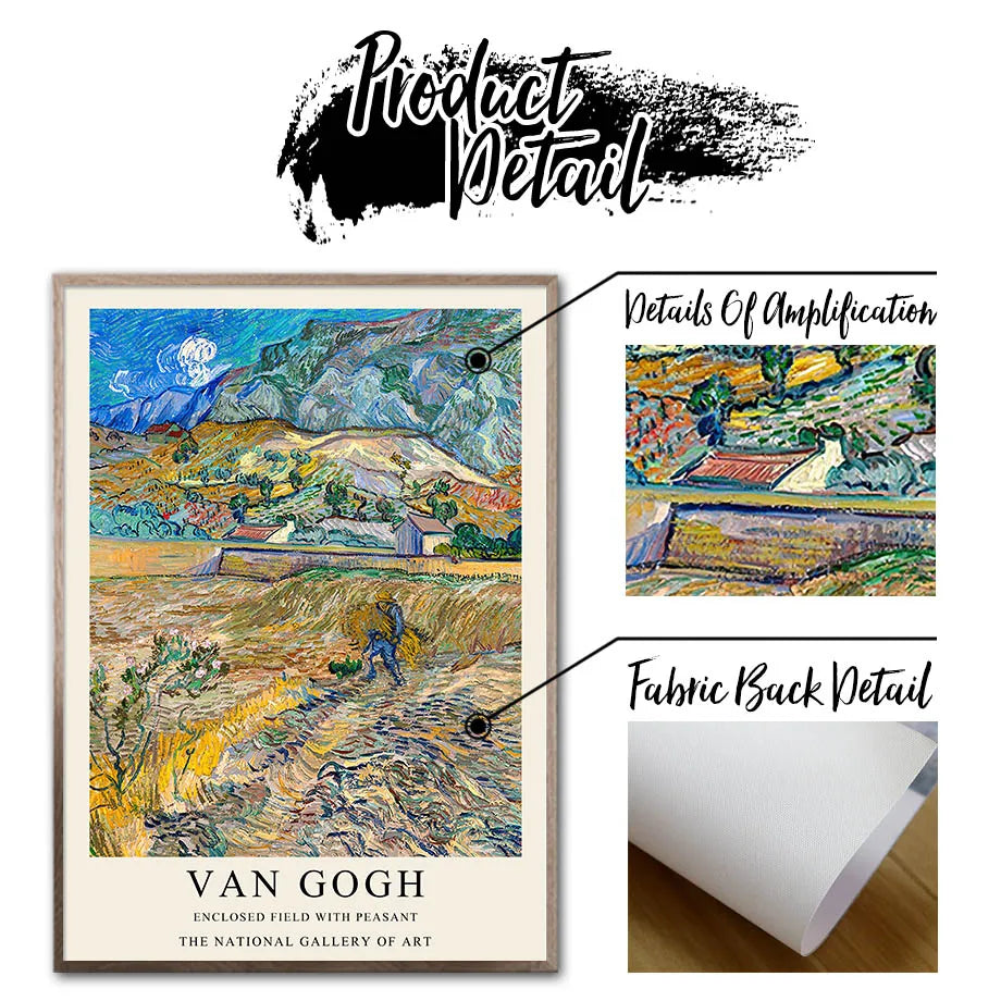Van Gogh Writings Prints and Posters Great Work The Oil Painting Landscape Decorations for Living Room Wall Art Canvas Poster