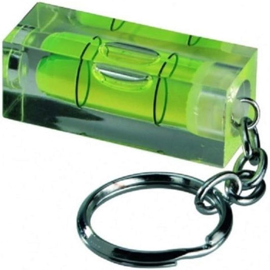 Mini Spirit Level Keychain – Pocket Novelty Keyring & Gadget Gift – Trades-Themed Charm for Builders, Diyers, Tradesmen, Engineers