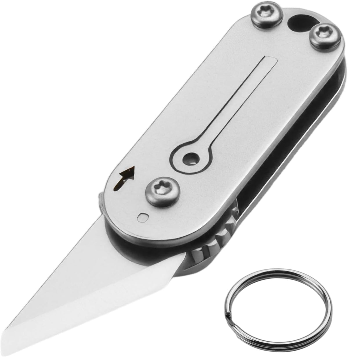Multi Mini Pocket Box Opener, Small Pocket Multi Tool, Folding Utility Multitool, Titanium Box Tool, EDC Gadgets Outdoor Camping, DIY, Gift for Men