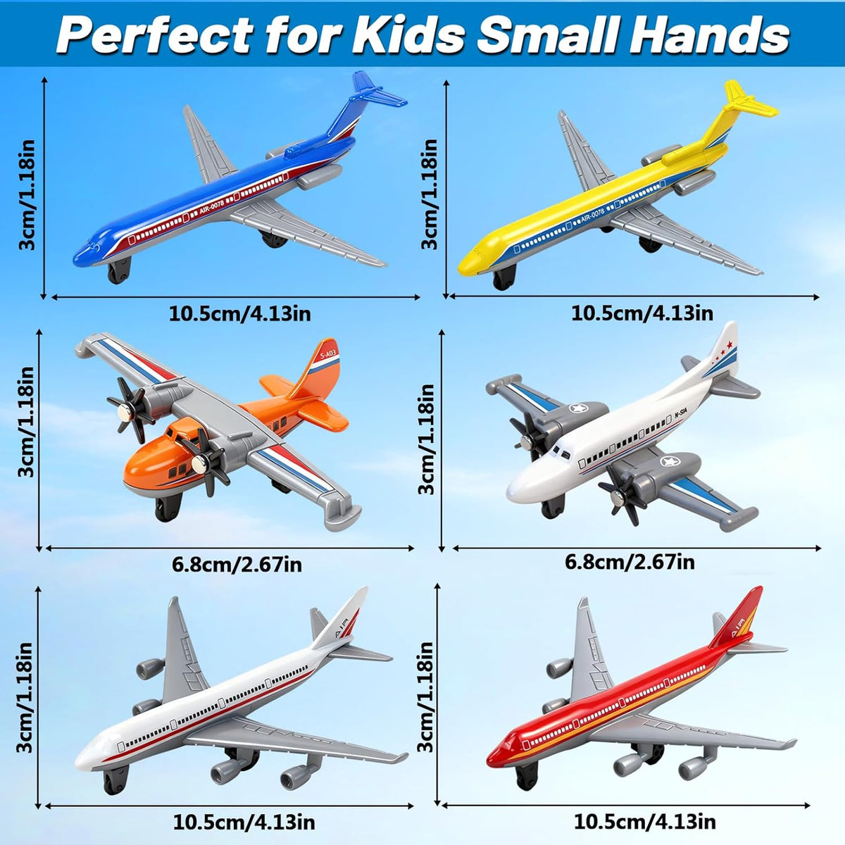 18 Pack Aeroplane Toys, Gifts Airplane Planes Toy for Boys Age 3 4 5 6 7